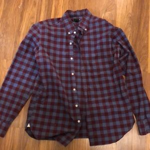 VTG JCREW, PURPLE AND BLUE PLAID, MEN, Med.
